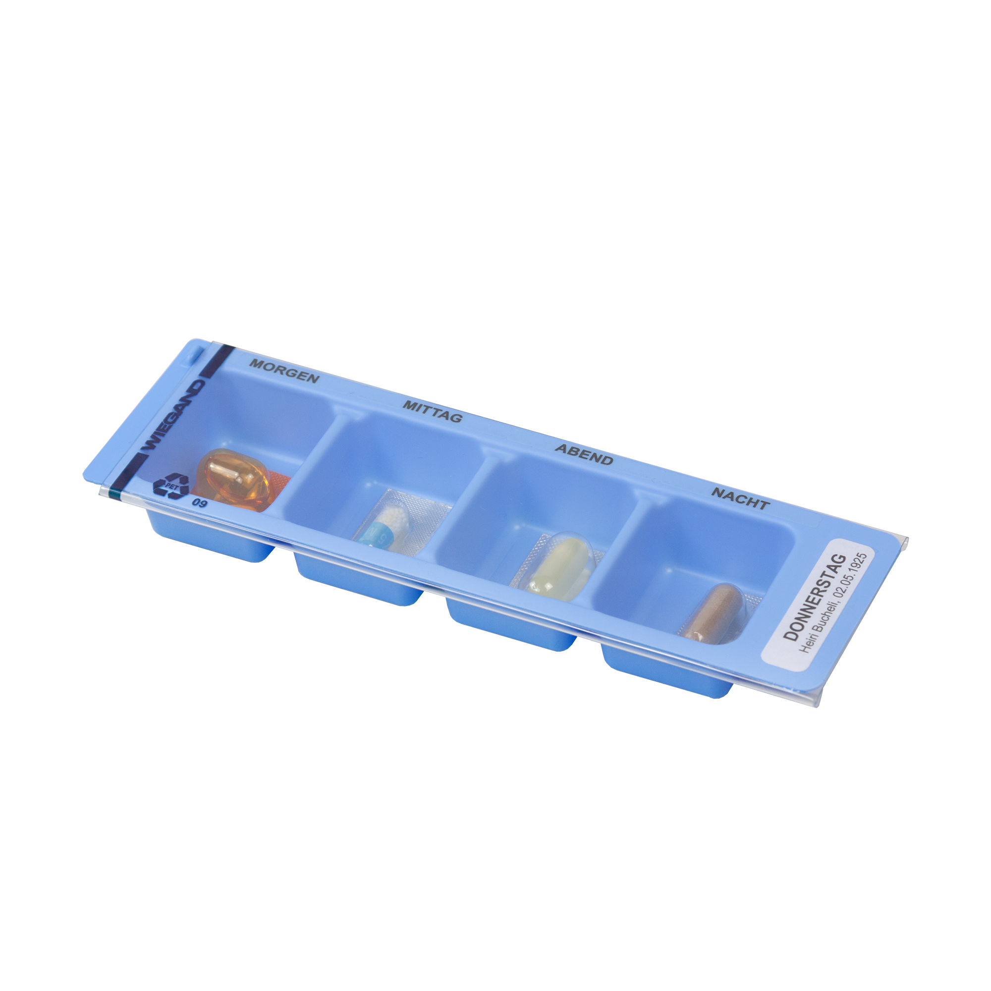 Etiketten mit Abgabeperioden, Deutsch