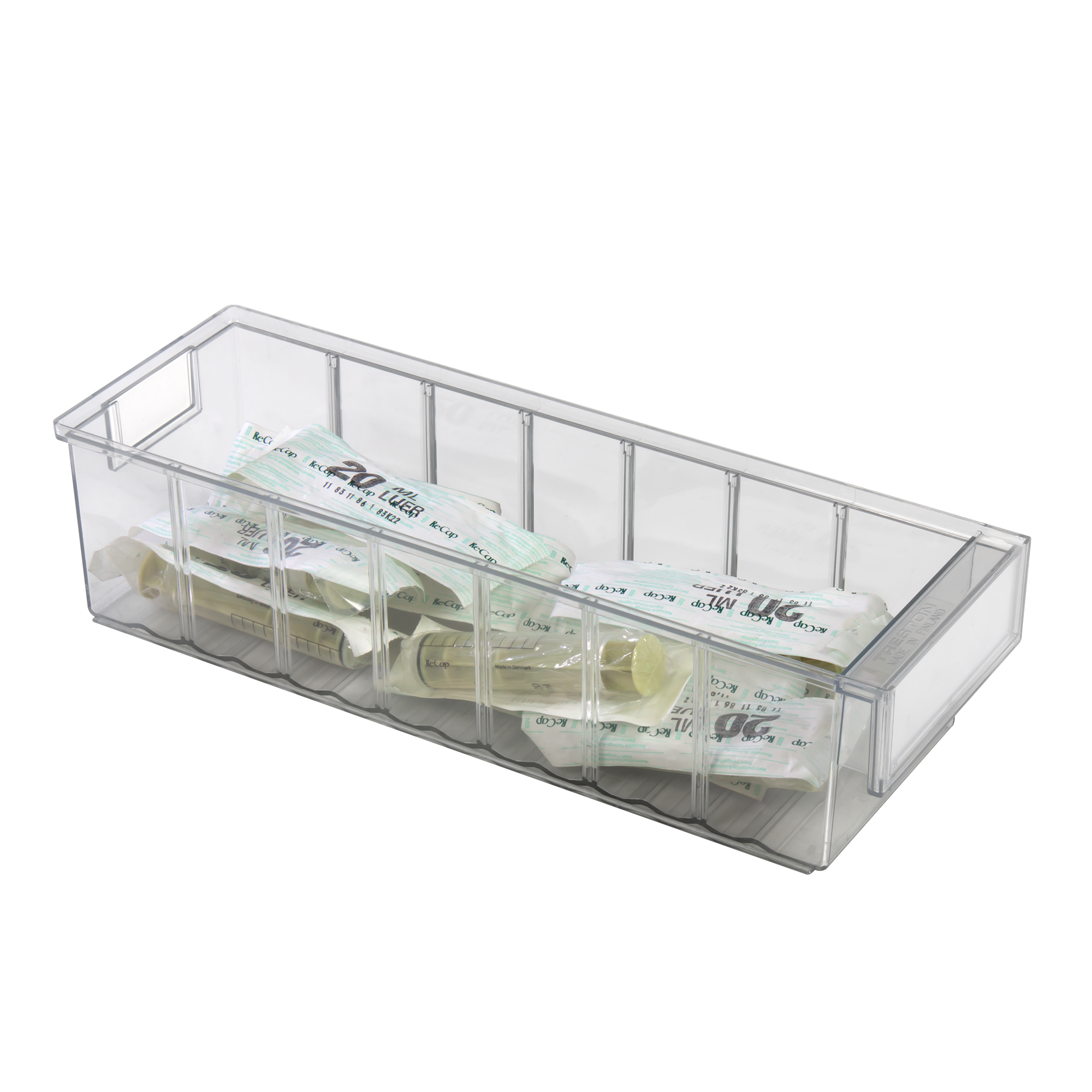 TRESTON container 4015, transparent, 132x400x100mm