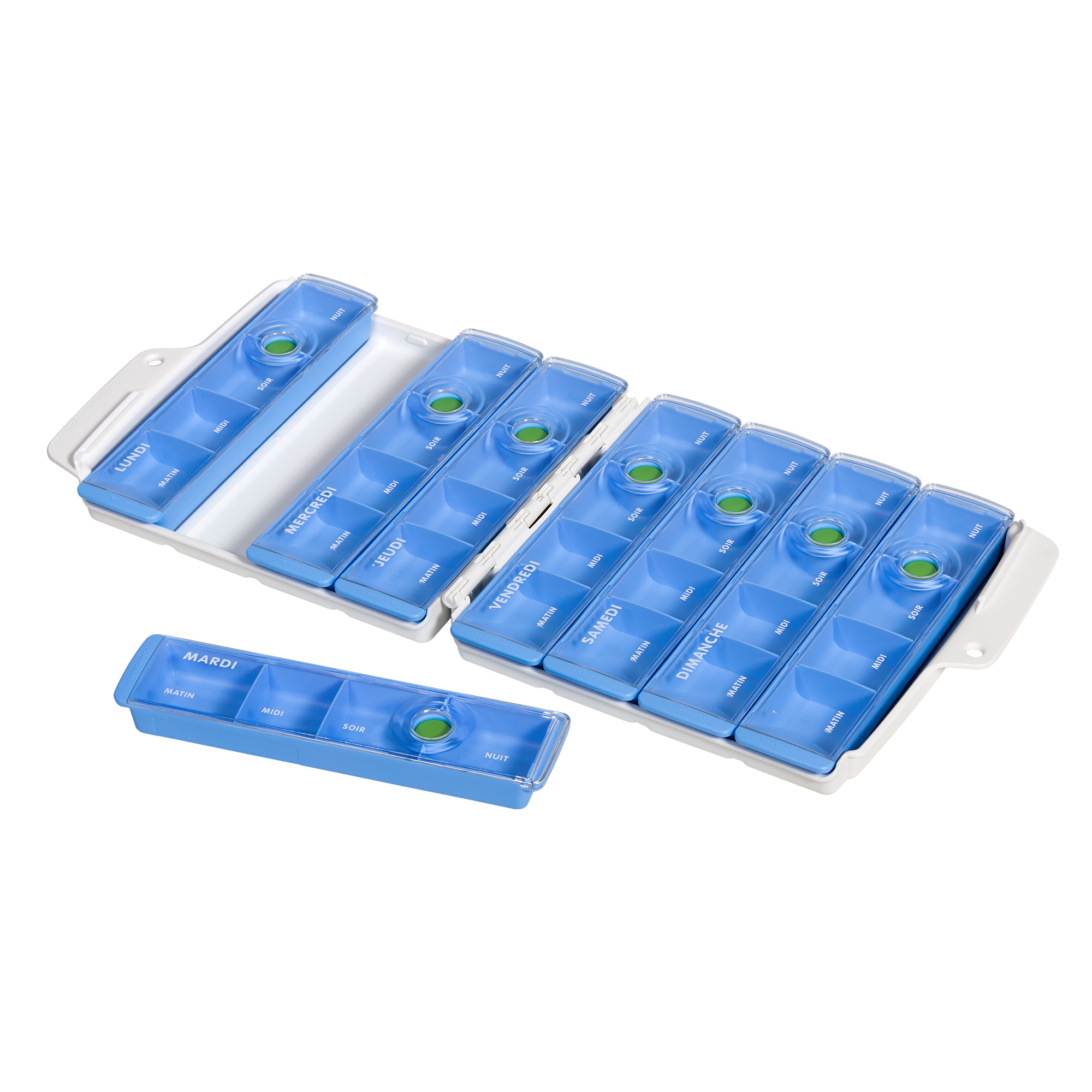 WiBox pro, Wochenset mit Wochentagen und Abgabeperioden - Text in Französisch