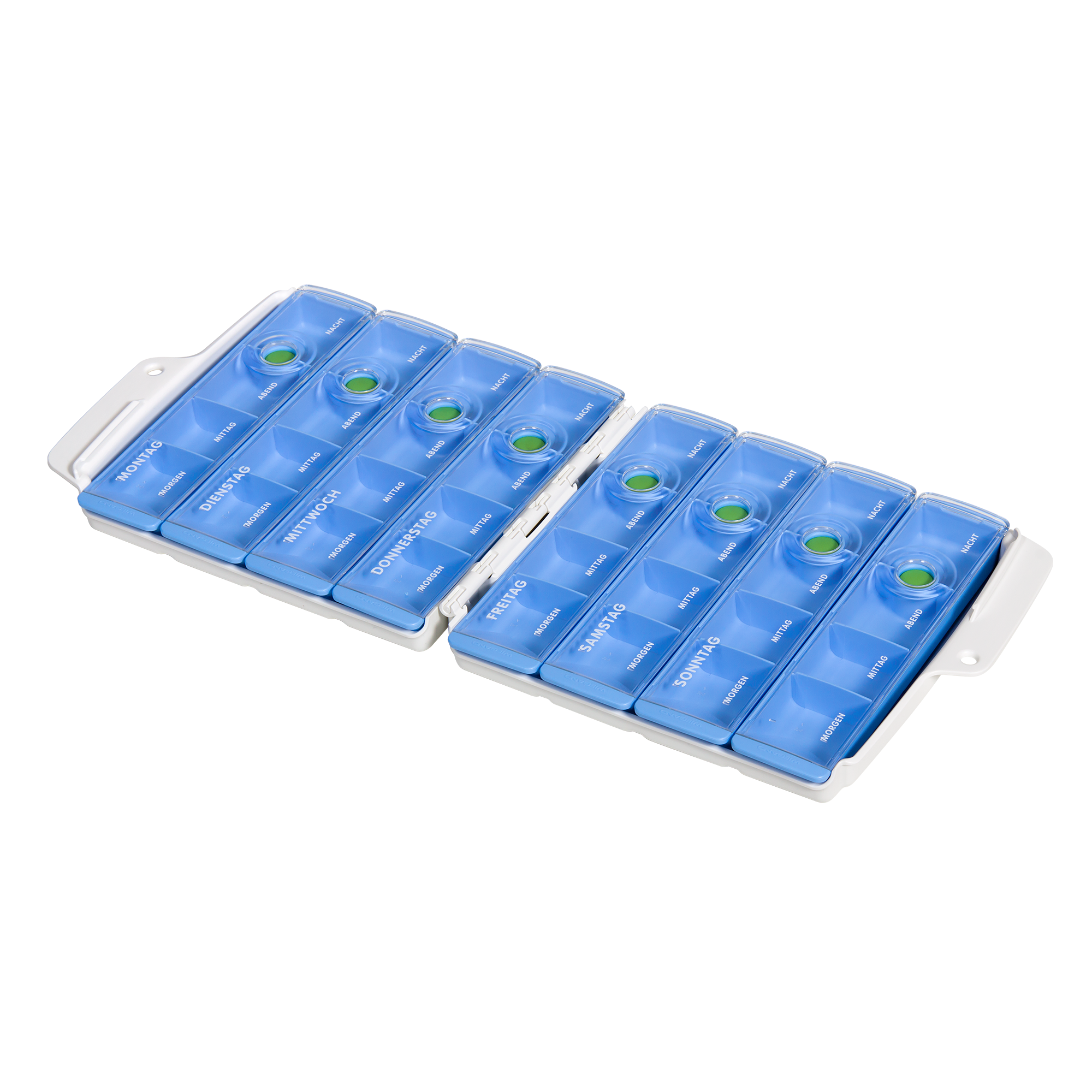 WiBox pro, Wochenset mit Wochentagen und Abgabeperioden in Deutsch