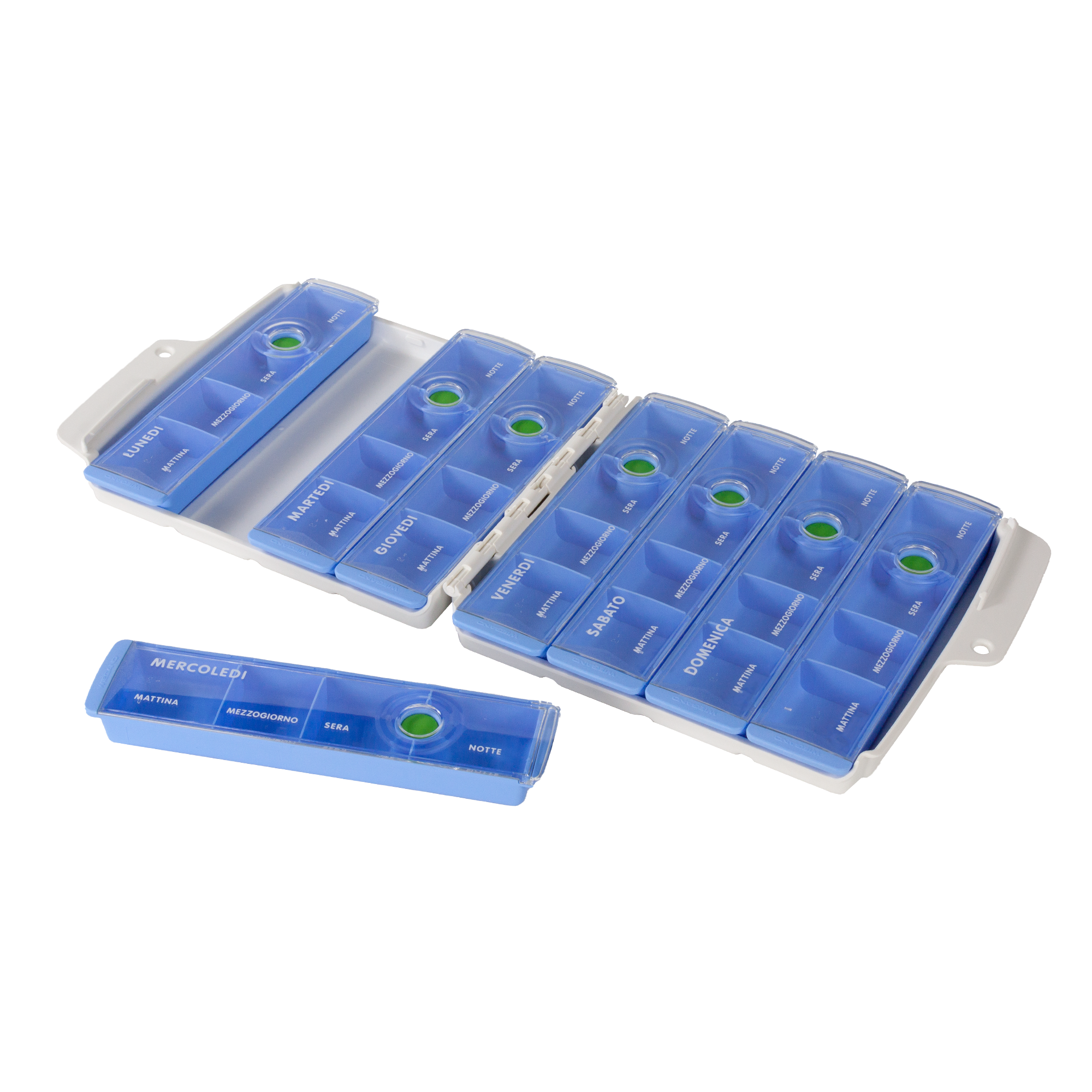 WiBox pro, Wochenset mit Wochentagen und Abgabeperioden - Text in Italienisch