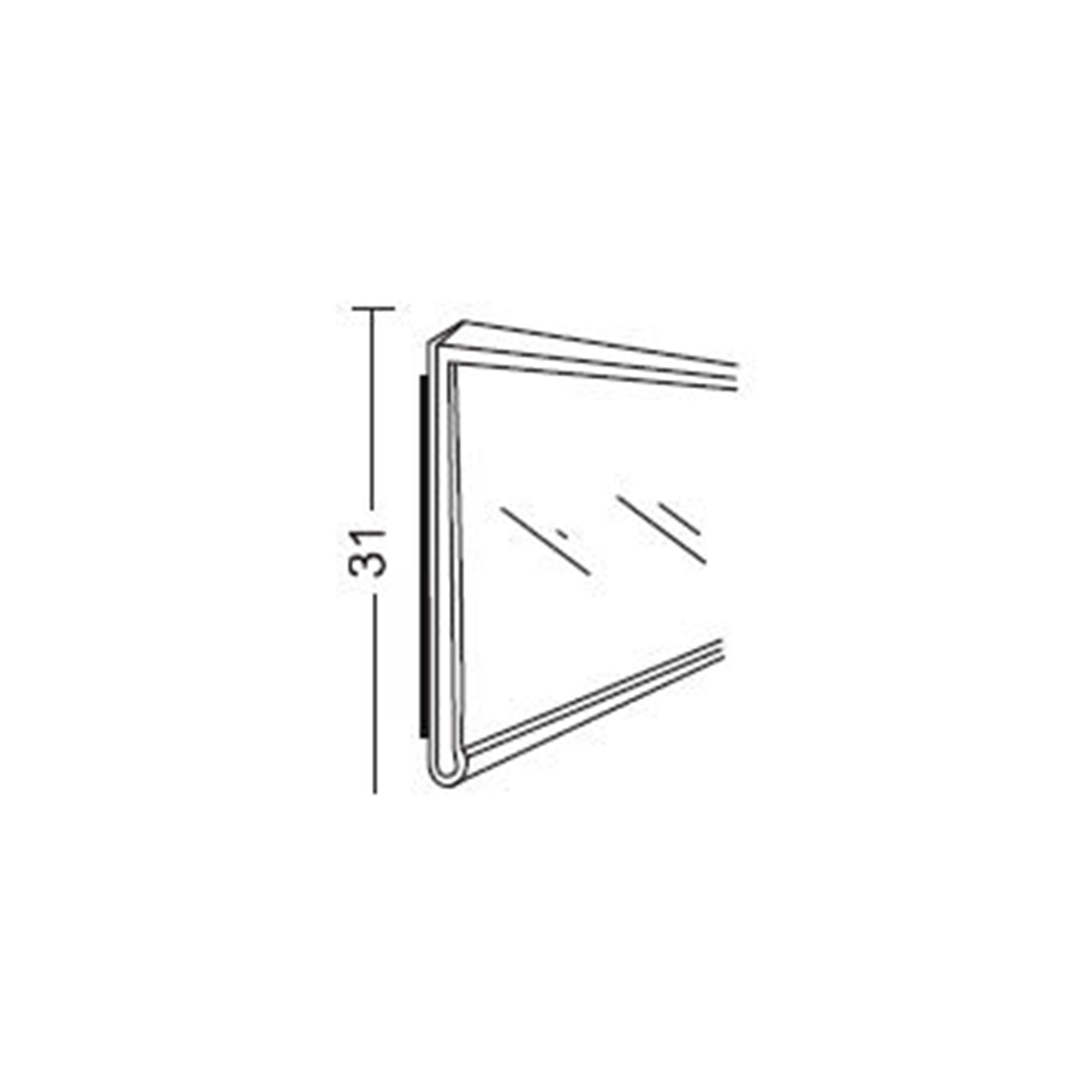 Porte-étiquette d'étagère, pour étiquettes de haut