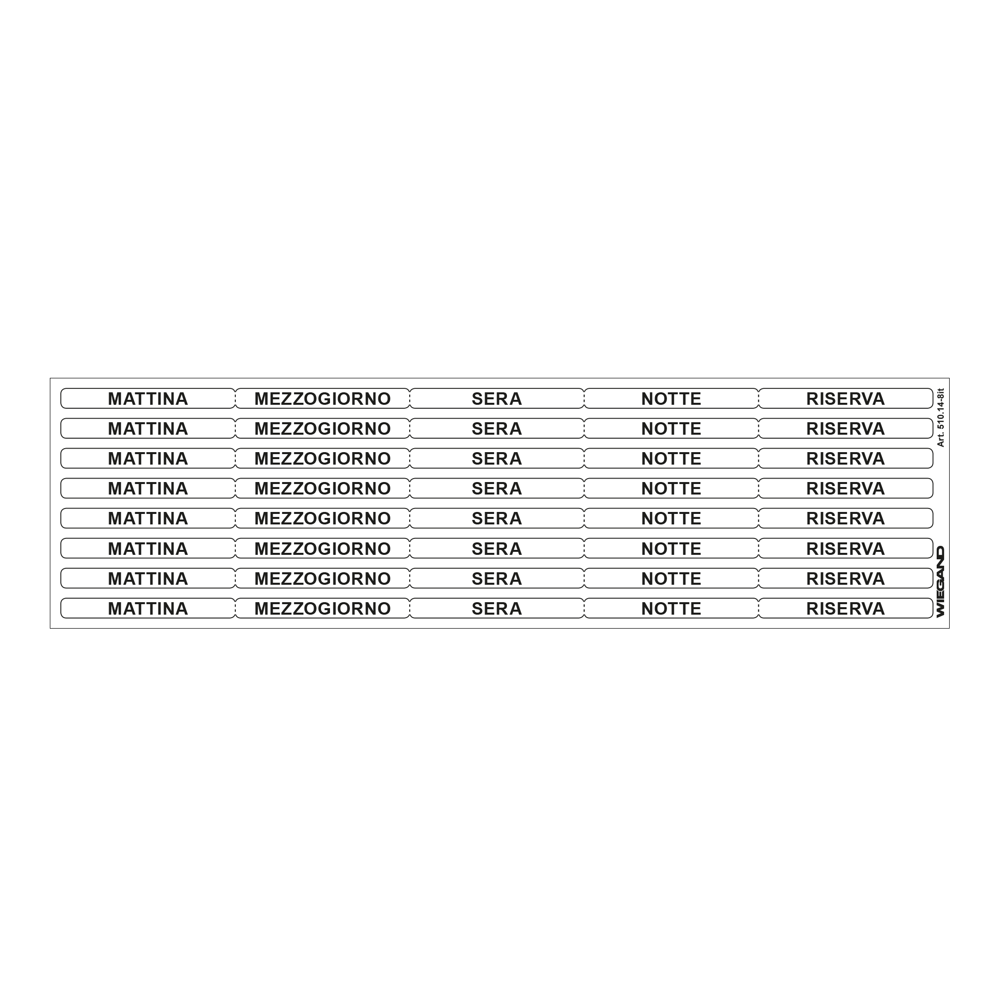 Etiketten mit Abgabeperioden, Italienisch