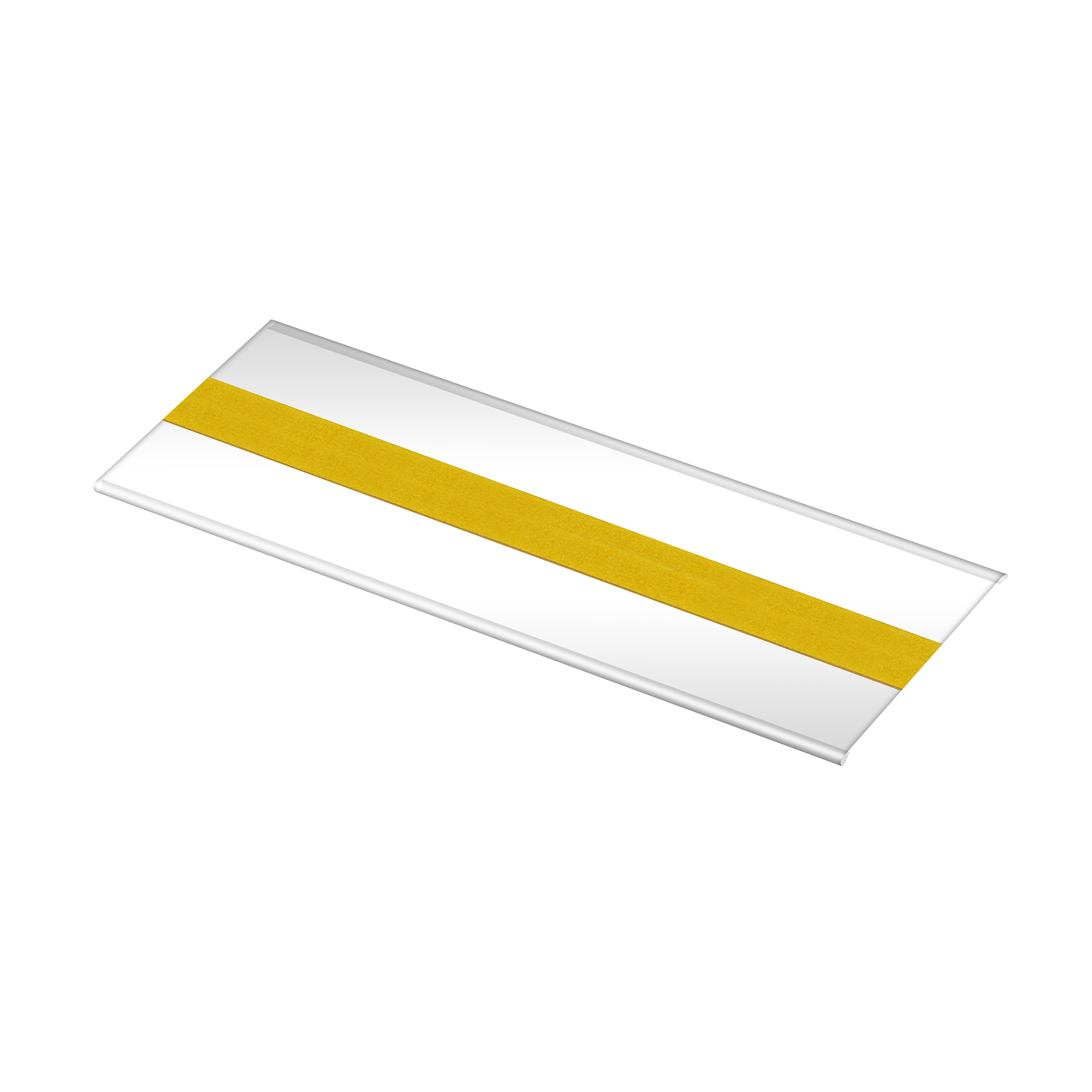 Porte-étiquette, couvercle adhérent